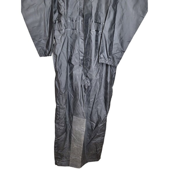 Harley Davidson Men's SZ L Rain Coverall PVC Motorcycle Boiler Suit Black Zip - Picture 9 of 9